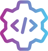 Impactful Website Development icon colored in purple-cyan gradient