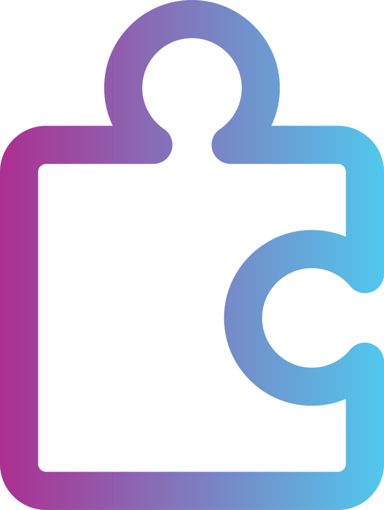 Purposeful Collaboration icon colored in purple-cyan gradient