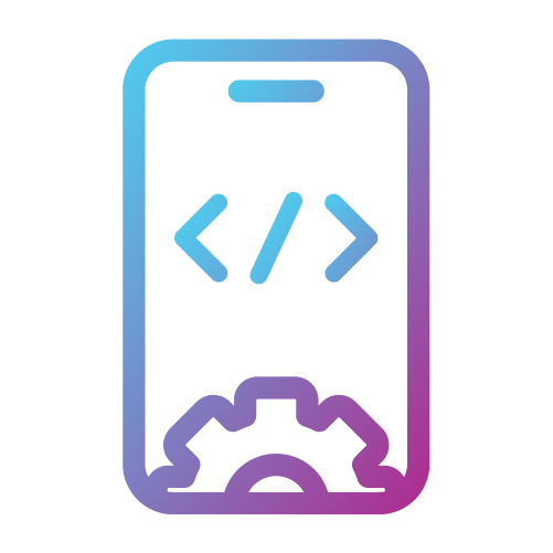App Development icon colored in purple-cyan gradient