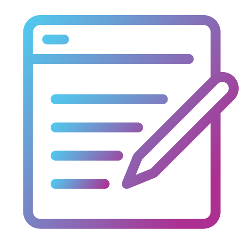Content Creation icon colored in purple-cyan gradient