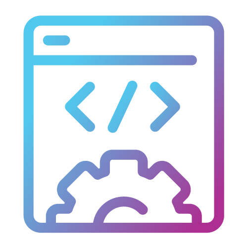 Website Development icon colored in purple-cyan gradient