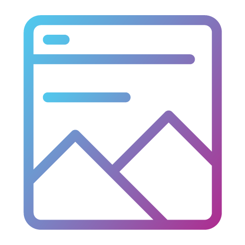 Website Design icon colored in purple-cyan gradient