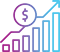 Revenue Growth icon colored in purple-cyan gradient