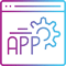 Web App Development icon colored in purple-cyan gradient