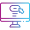 Responsive web design icon colored in purple-cyan gradient