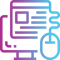 Custom Web Design icon colored in purple-cyan gradient