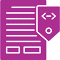 Meta Tag and HTML Optimization icon colored in purple