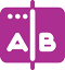 A/B Testing icon colored in purple