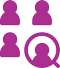Audience Segmentation icon colored in purple