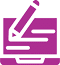 Ad Copy Development icon colored in purple