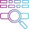 Strategic Keyword Management icon colored in purple-cyan gradient
