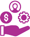 Resource Optimization icon colored in purple