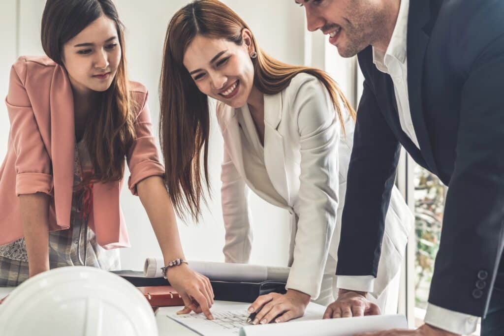 a group of people strategizing for content marketing for small businesses