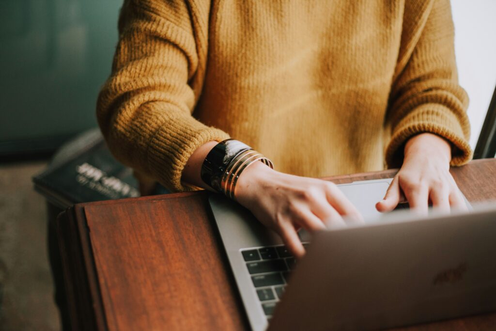 a person doing email marketing for small businesses owners